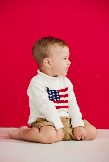 Mud Pie American Flag Sweater