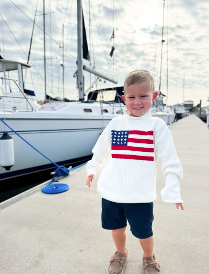 Mud Pie American Flag Sweater