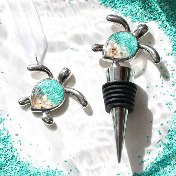 Turtle Ornament - Turquoise Gradient (FMB Sand)