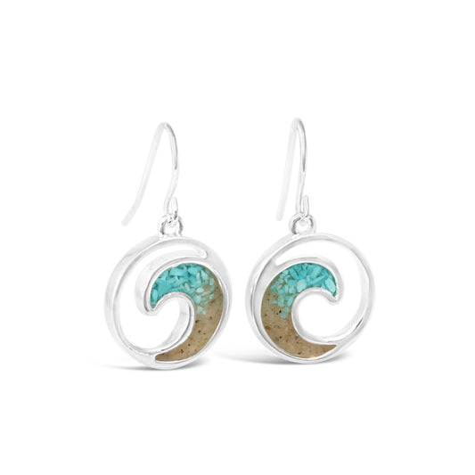 Explorer Wave Drop Earrings - Turquoise Gradient (FMB Sand)