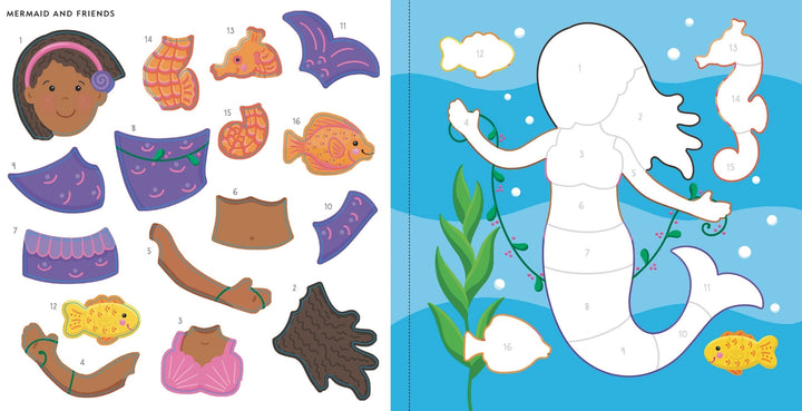 Color by Sticker Mermaids