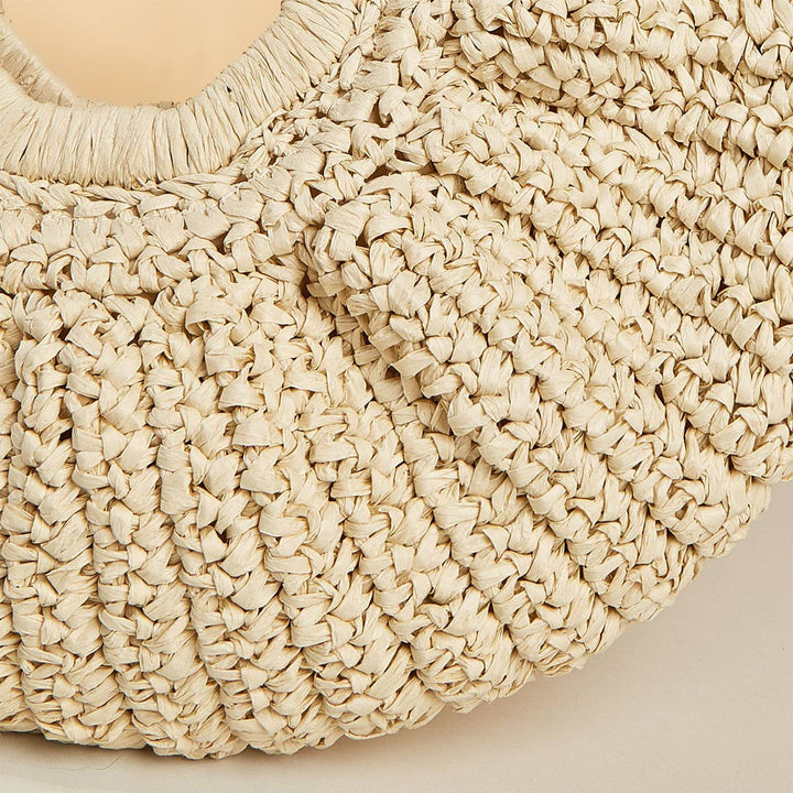Half Moon Straw Bag