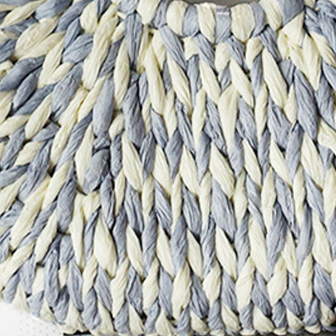 Weave Bag w/Bamboo Handle