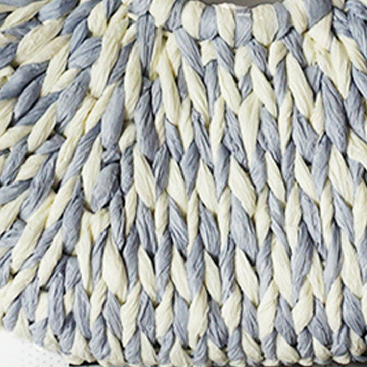 Weave Bag w/Bamboo Handle