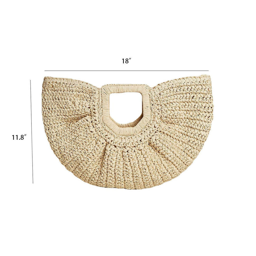 Half Moon Straw Bag