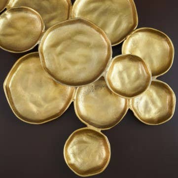 Gold Textured 11-Plate Cluster Platter