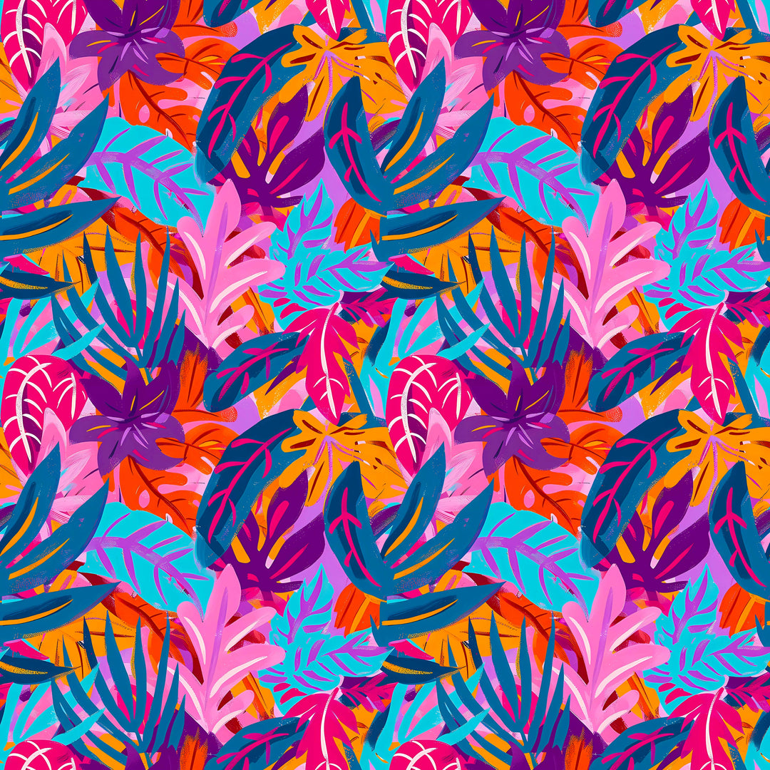 Girls Tropical Ruffle Dress