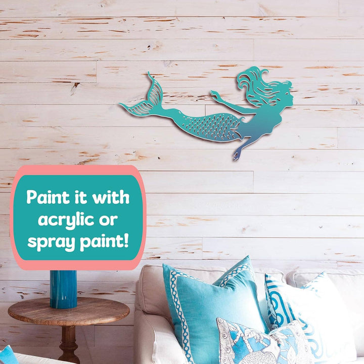 Mermaid Wall Art – Weatherproof PVC Decor for Beach House, Porch & Pool