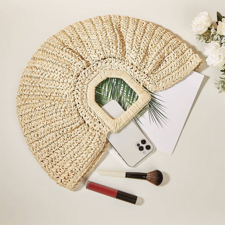 Half Moon Straw Bag