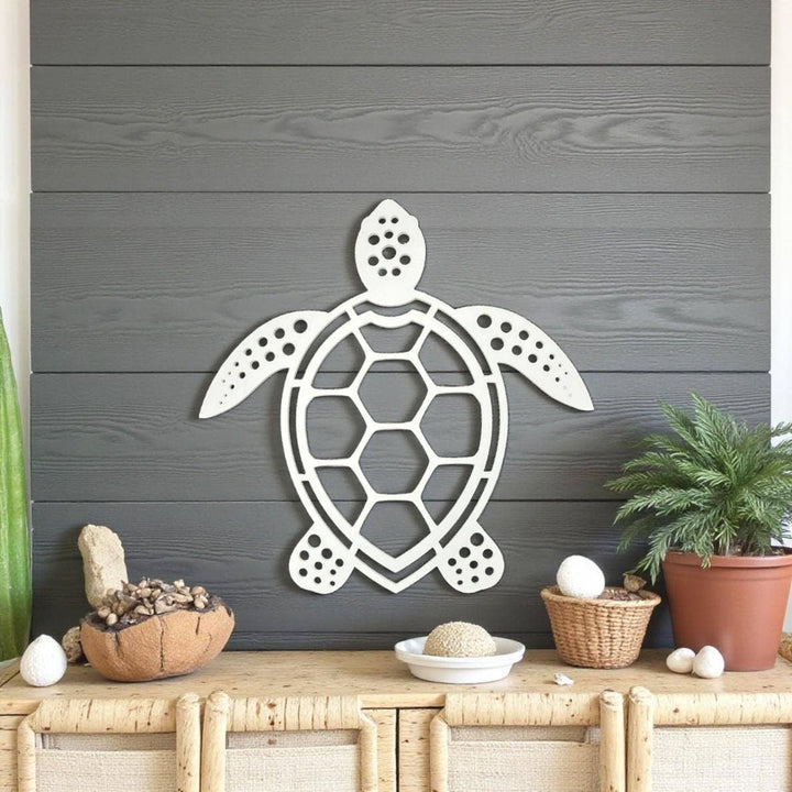 Sea Turtle Outdoor Wall Art, Weatherproof PVC