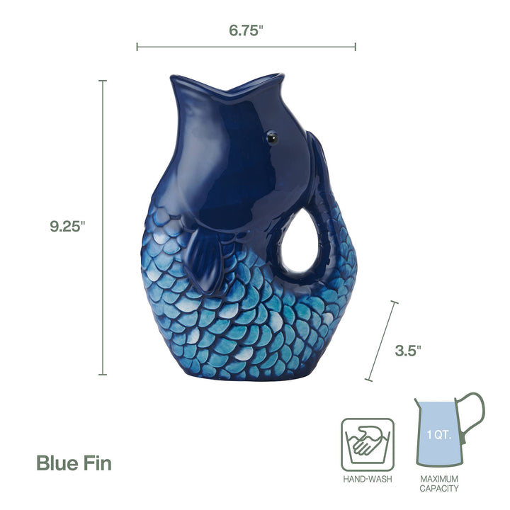 Blue Fin Pitcher