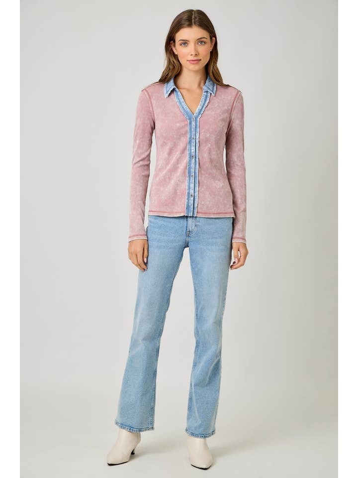 Mineral Washed Button Down