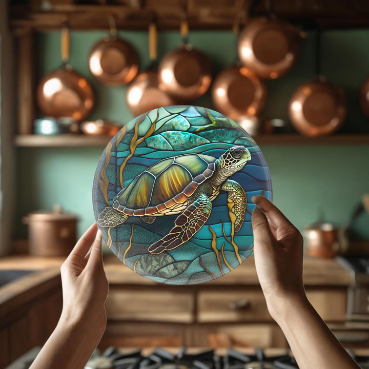 Turtle Glass Cutting Board
