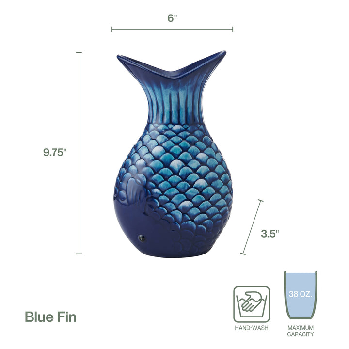Blue Fin Vase