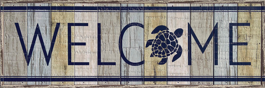 Welcome Turtle Icon 18" x 6" Sign