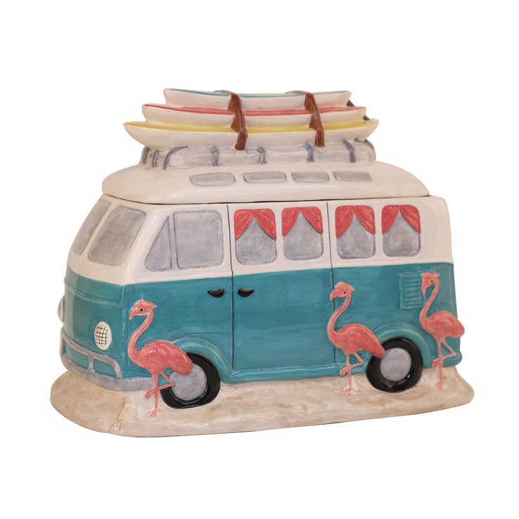 Flamingo Camp Van Cookie Jar