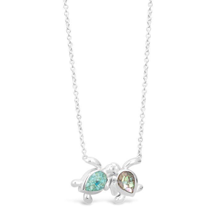 Best Friends Turtle Necklace (FMB Sand and Turquoise)