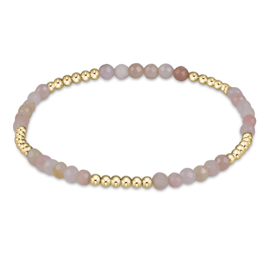 E Newton Blissful Pattern 2.5MM Bead Bracelet Pink Opal