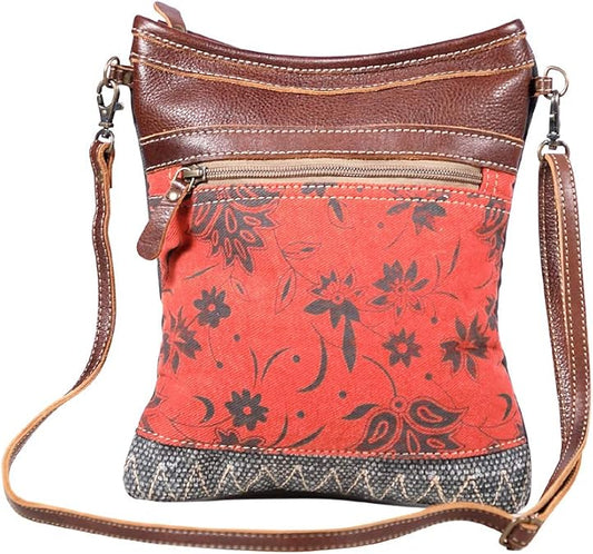 Bloom Canvas leather & Rug Crossbody