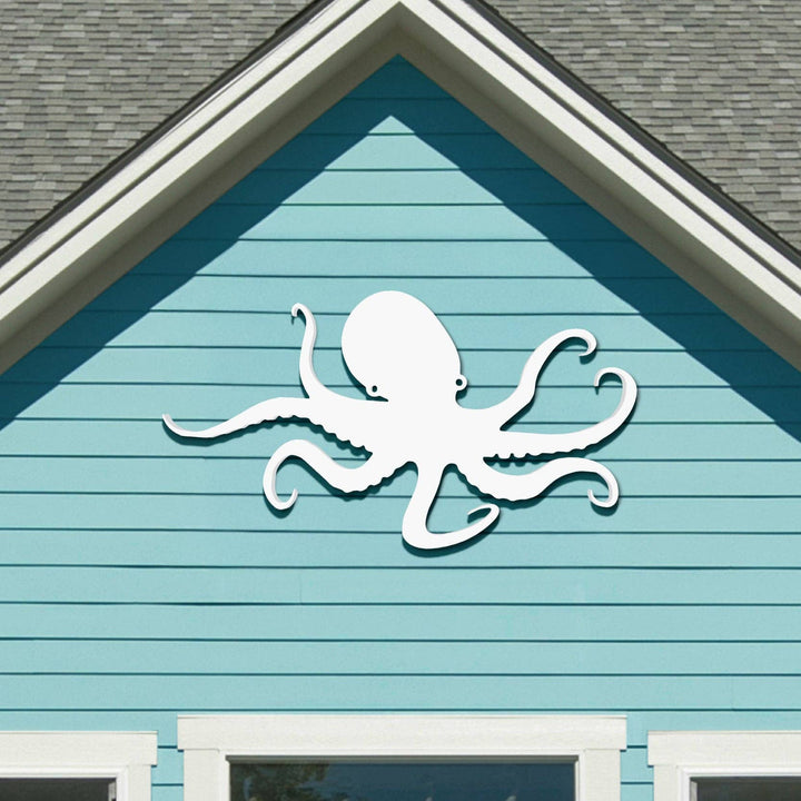 Outdoor Octopus Wall Art – PVC Coastal Beach House Decoration
