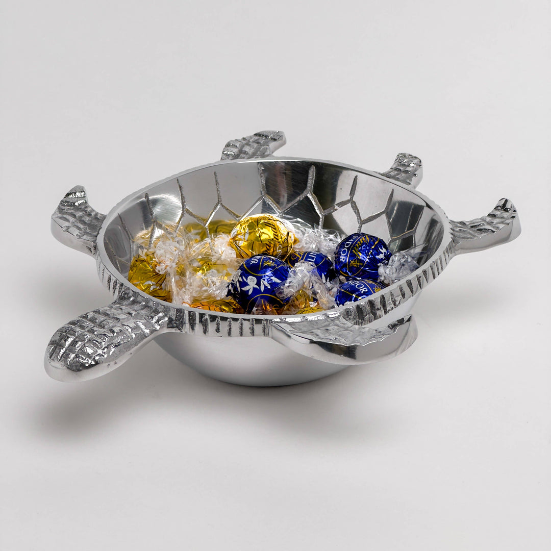 Aluminum Etched Turtle Bowl