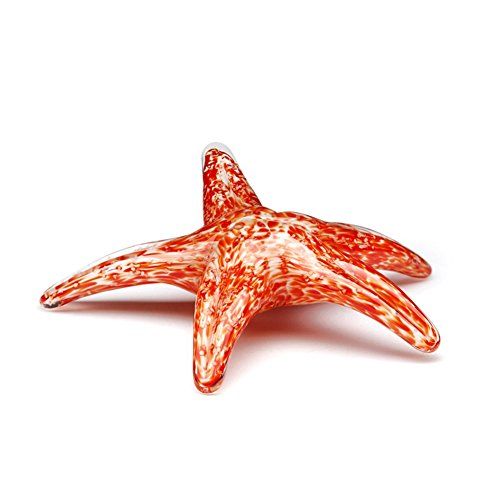 Walking Starfish Handblown Glass Orange Glow