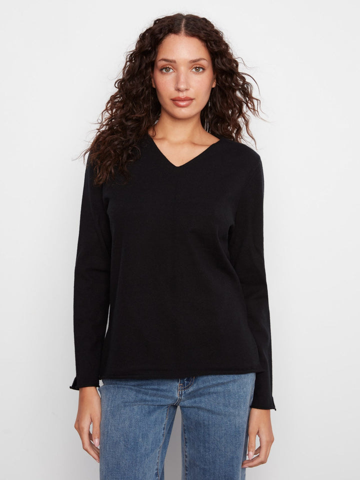 Charlie B V-Neck Sweater