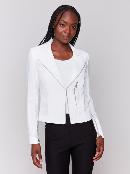 Charlie B Crinkle Biker Jacket