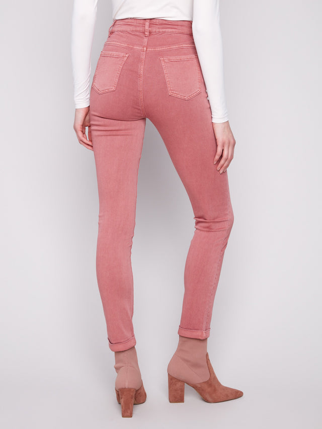 Charlie B Cuffed Hem Twill Jeans