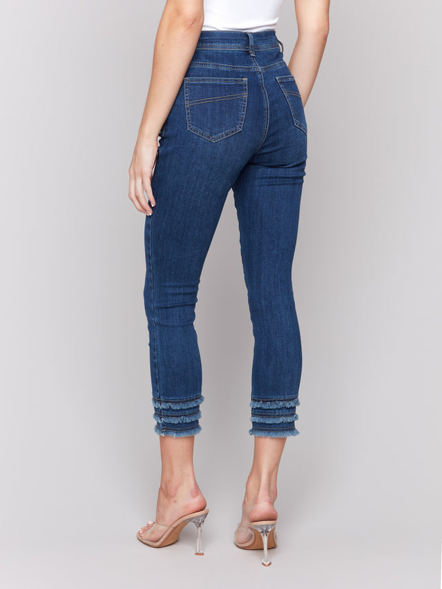 Charlie B Frayed Hem Jeans