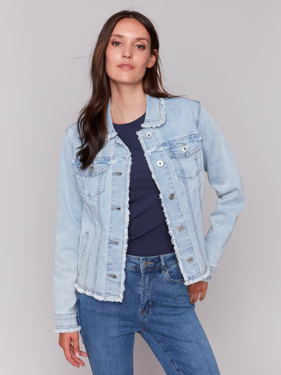 Charlie B Fringed Jean Jacket