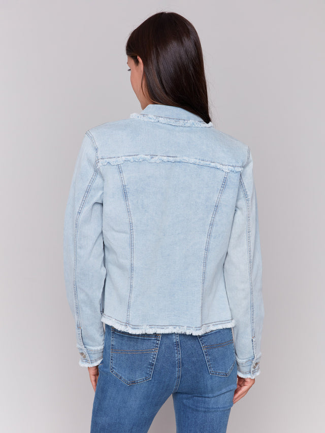 Charlie B Fringed Jean Jacket