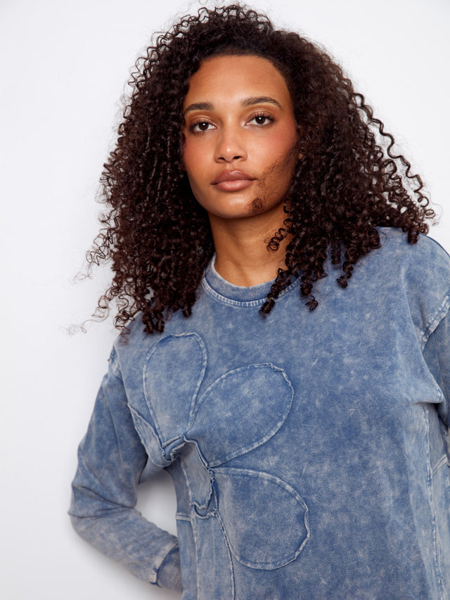 Charlie B Top w/ Flower Design