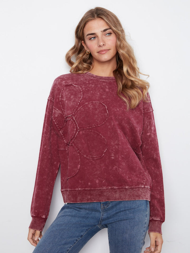 Charlie B Top w/ Flower Design