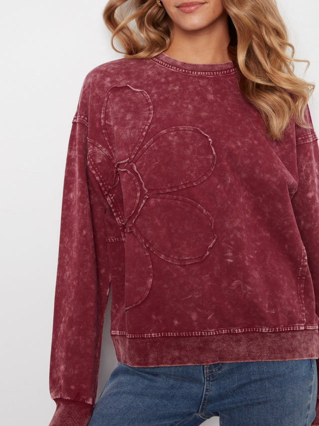 Charlie B Top w/ Flower Design