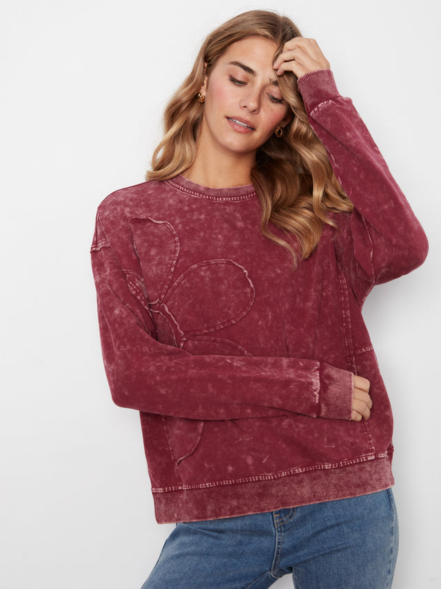 Charlie B Top w/ Flower Design