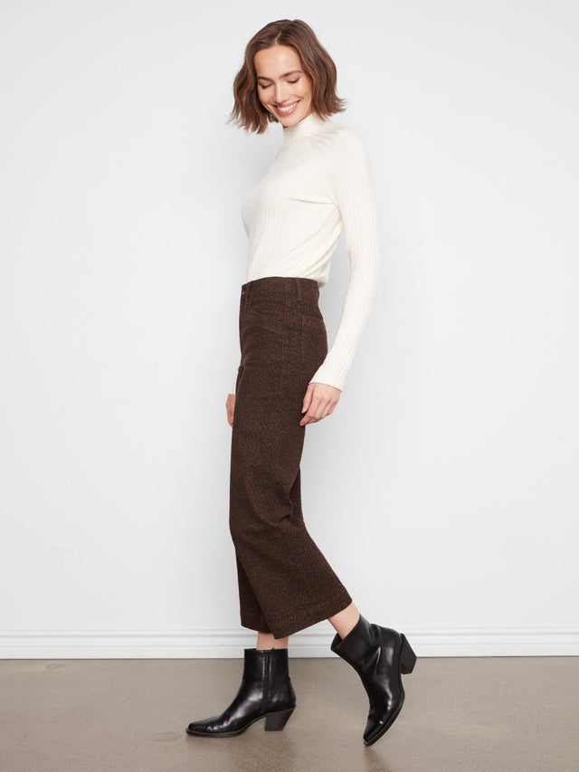 Charlie B Leopard Cropped Pants