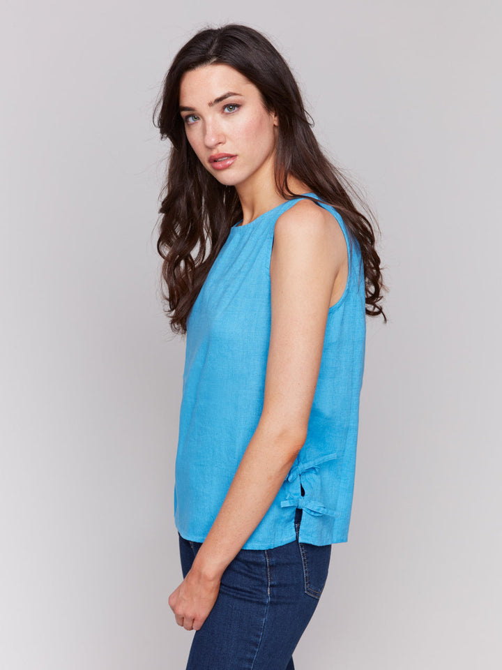 Charlie B Side tie Sleeveless Top