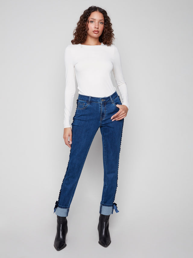 Charlie B Slim Jeans w/Bow