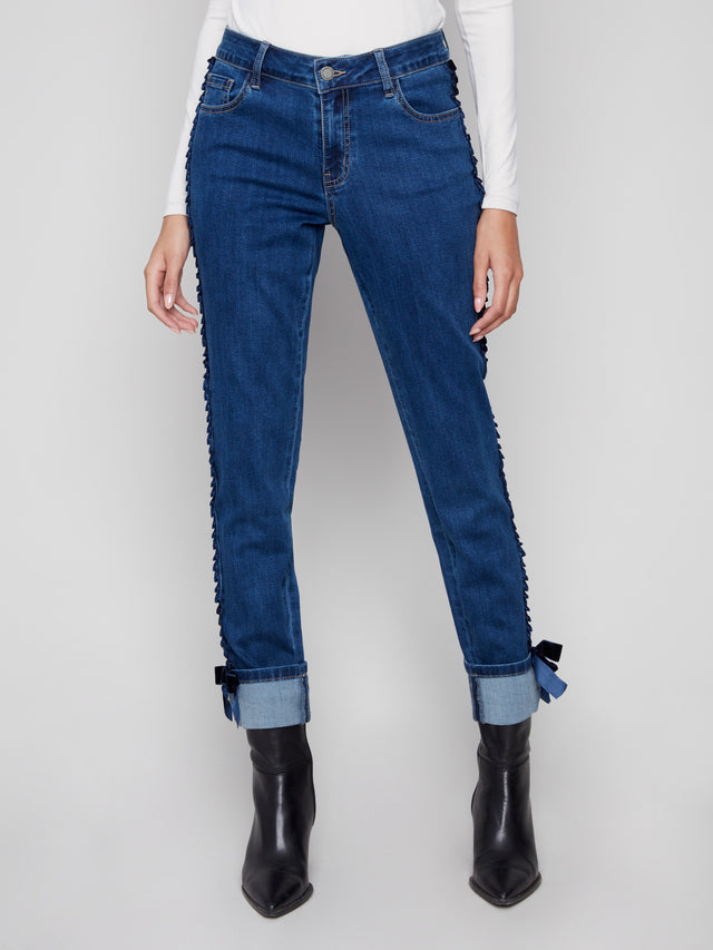 Charlie B Slim Jeans w/Bow