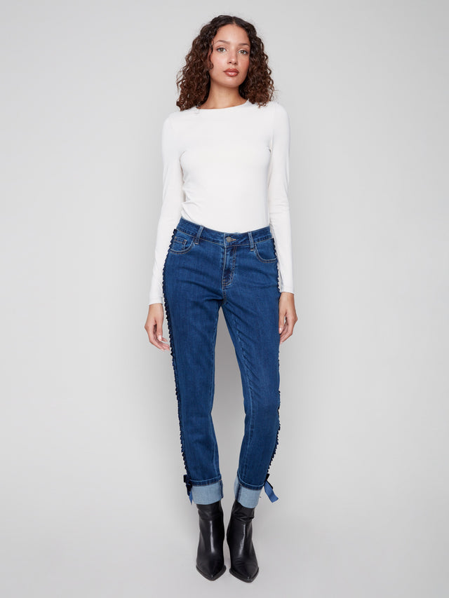 Charlie B Slim Jeans w/Bow