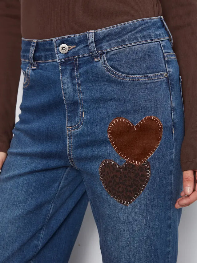 Charlie B Heart Patch Jeans
