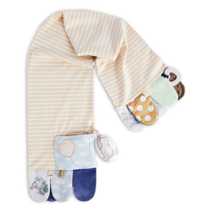 Mommy & Me Activity Scarf - Tan & Blue