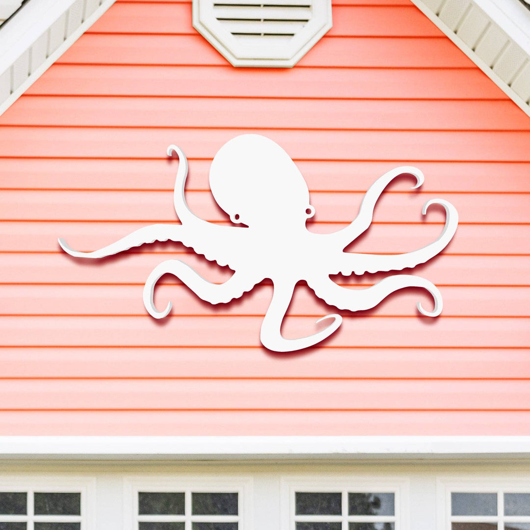 Outdoor Octopus Wall Art – PVC Coastal Beach House Decoration