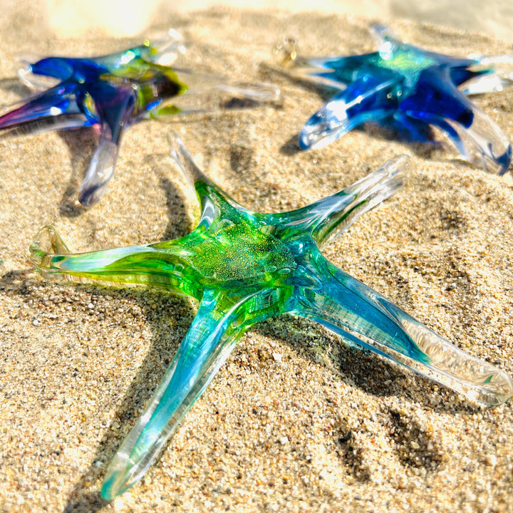 Luke Adams Hand blown Glass Large 7" Stars