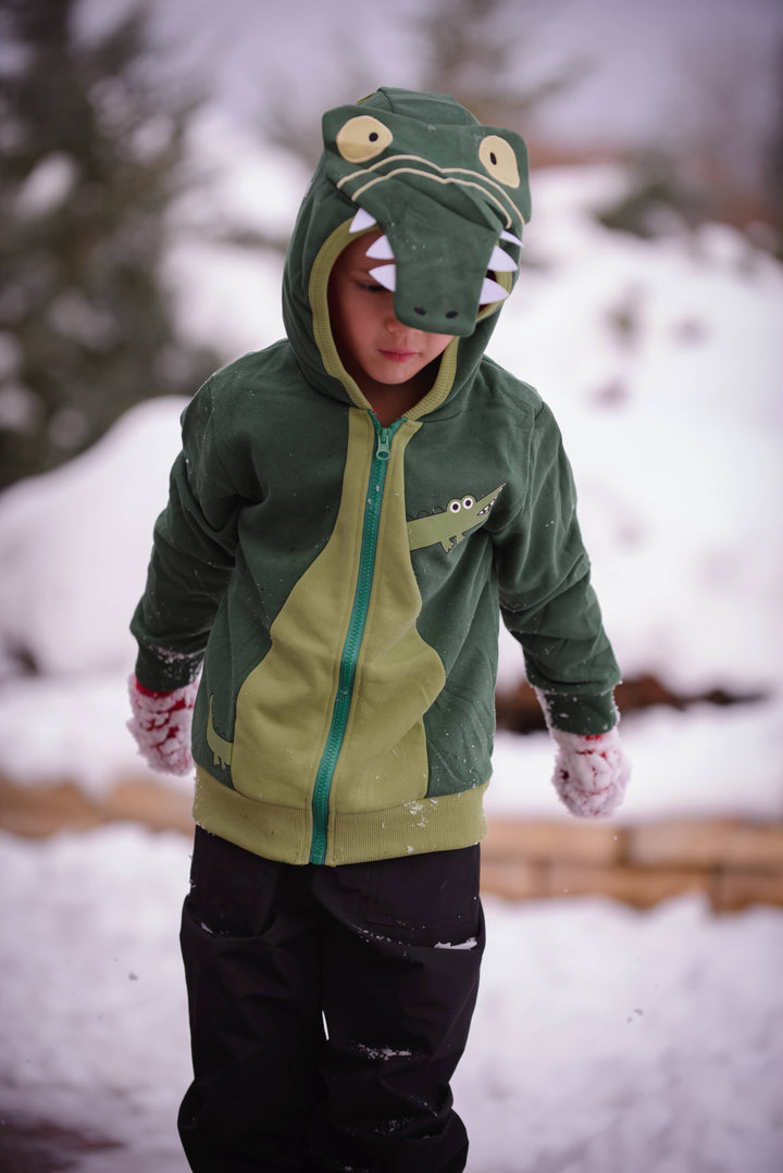 Alligator Spikes 3D Kids Hoodie