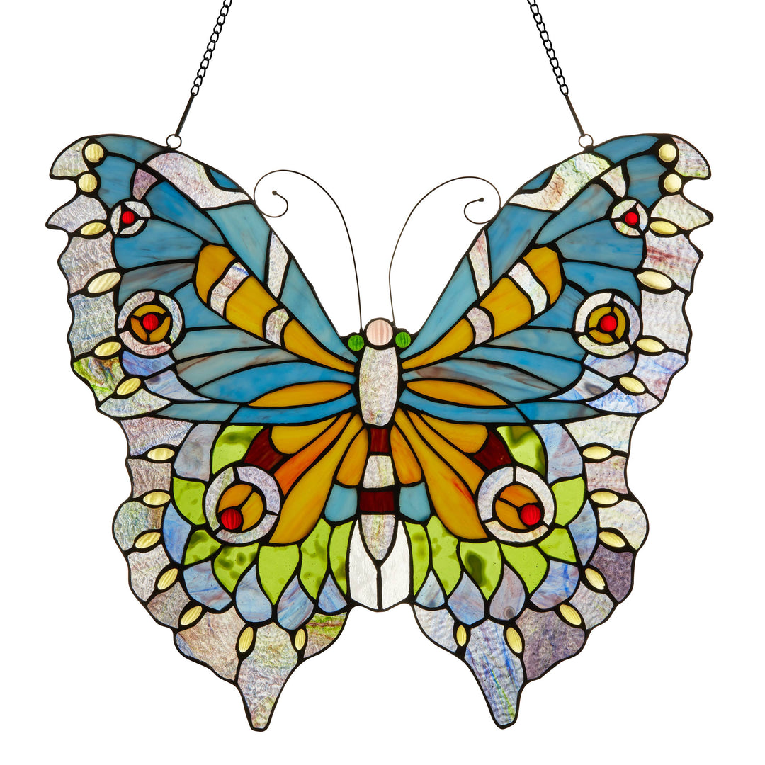 Luisa Butterfly Stained Glass Panel