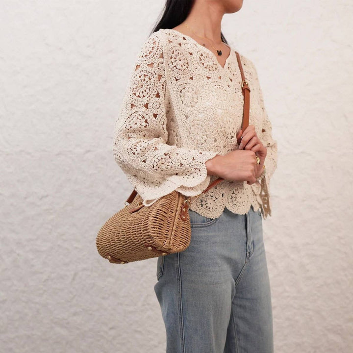 Fashionable paper rope bag
