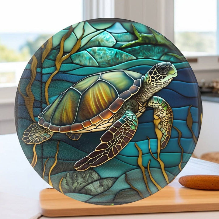 Turtle Glass Cutting Board