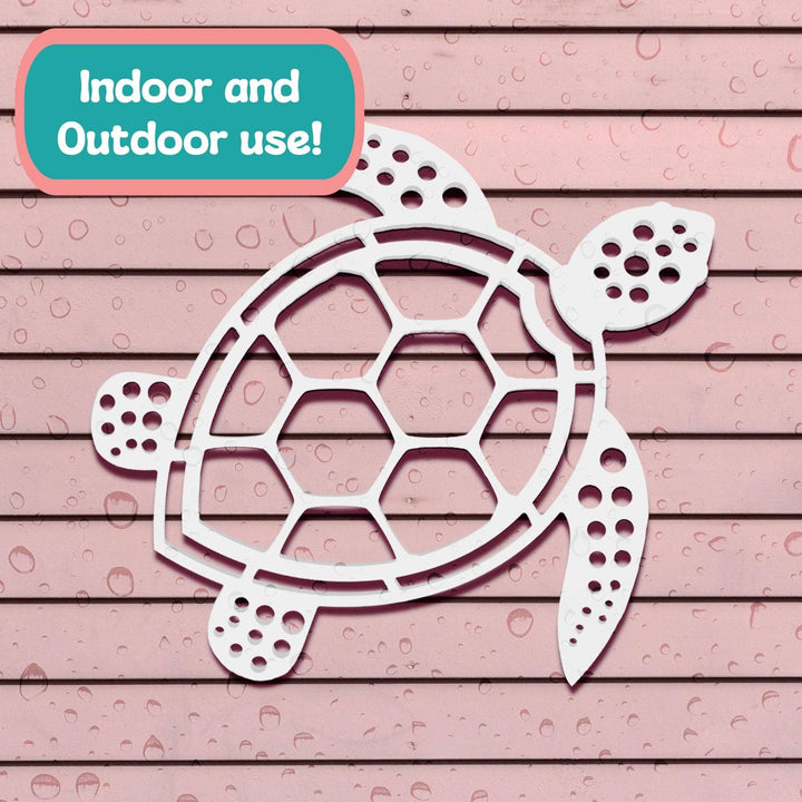 Sea Turtle Outdoor Wall Art, Weatherproof PVC